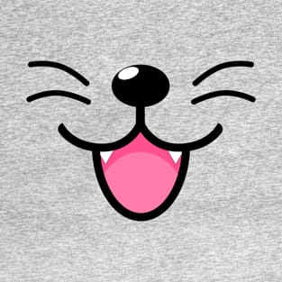 Funny Cat Mouth Design T-Shirt